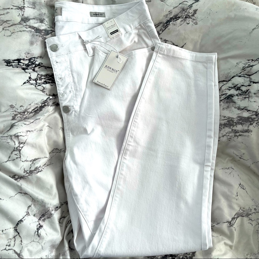 Judy Blue 18w skinny fit high waist white denim
